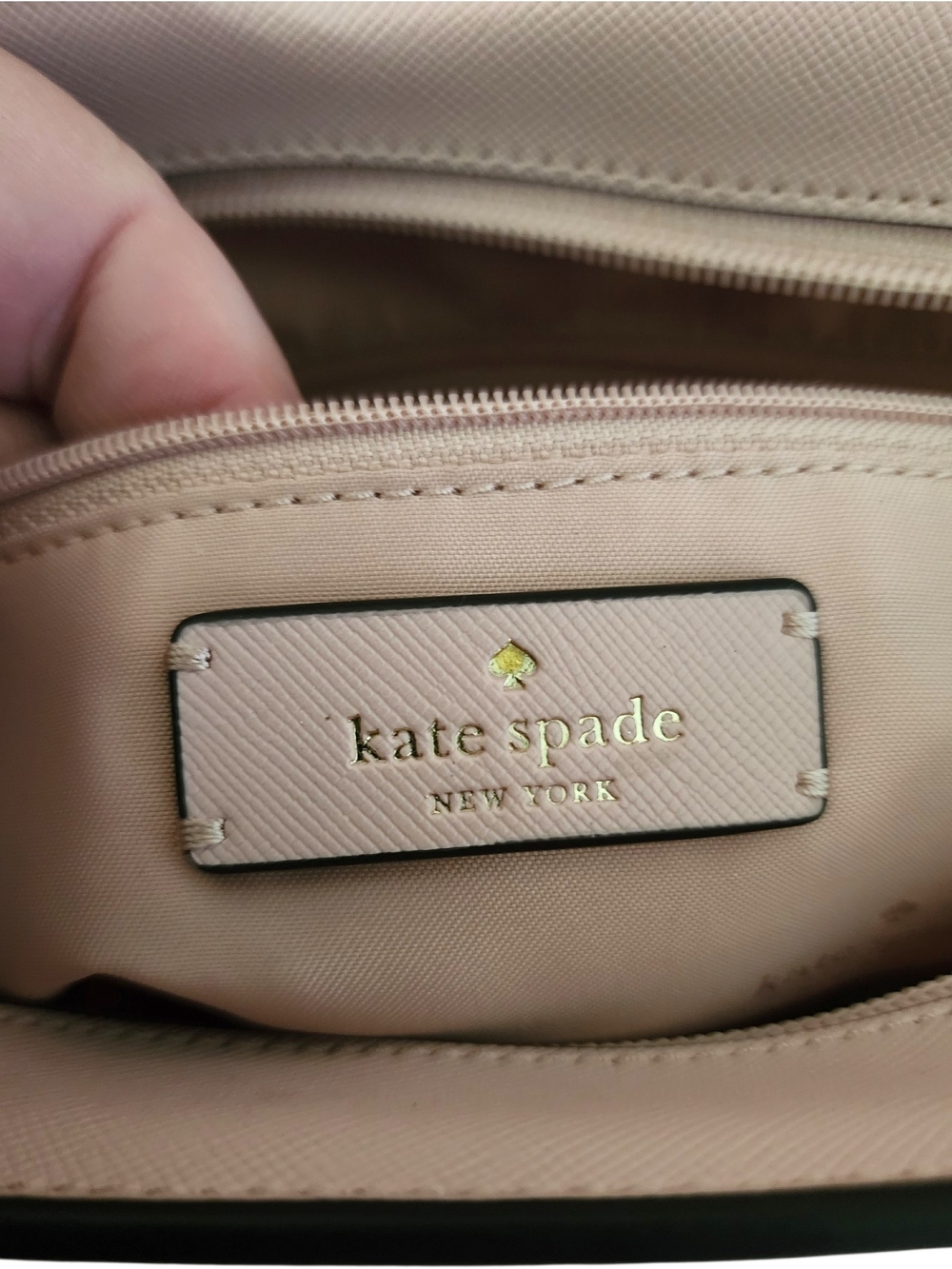 KATE SPADE NY Dana Rose Smoke Leather Large Tote Bag - Picture 10 of 16